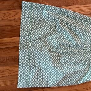 Talbots Green and White Patterned Skirt